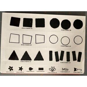 Stampin up Fun with Shapes Rubber Stamp Set